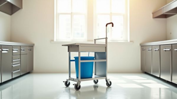 Un chariot de ménage adapté : le secret d'une efficacité inégalée